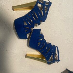 Stylish Blue Women's Heels Shoe Dazzle Jessinia